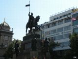 Pomnik w. Wacawa na Vaclavskim Namesti.